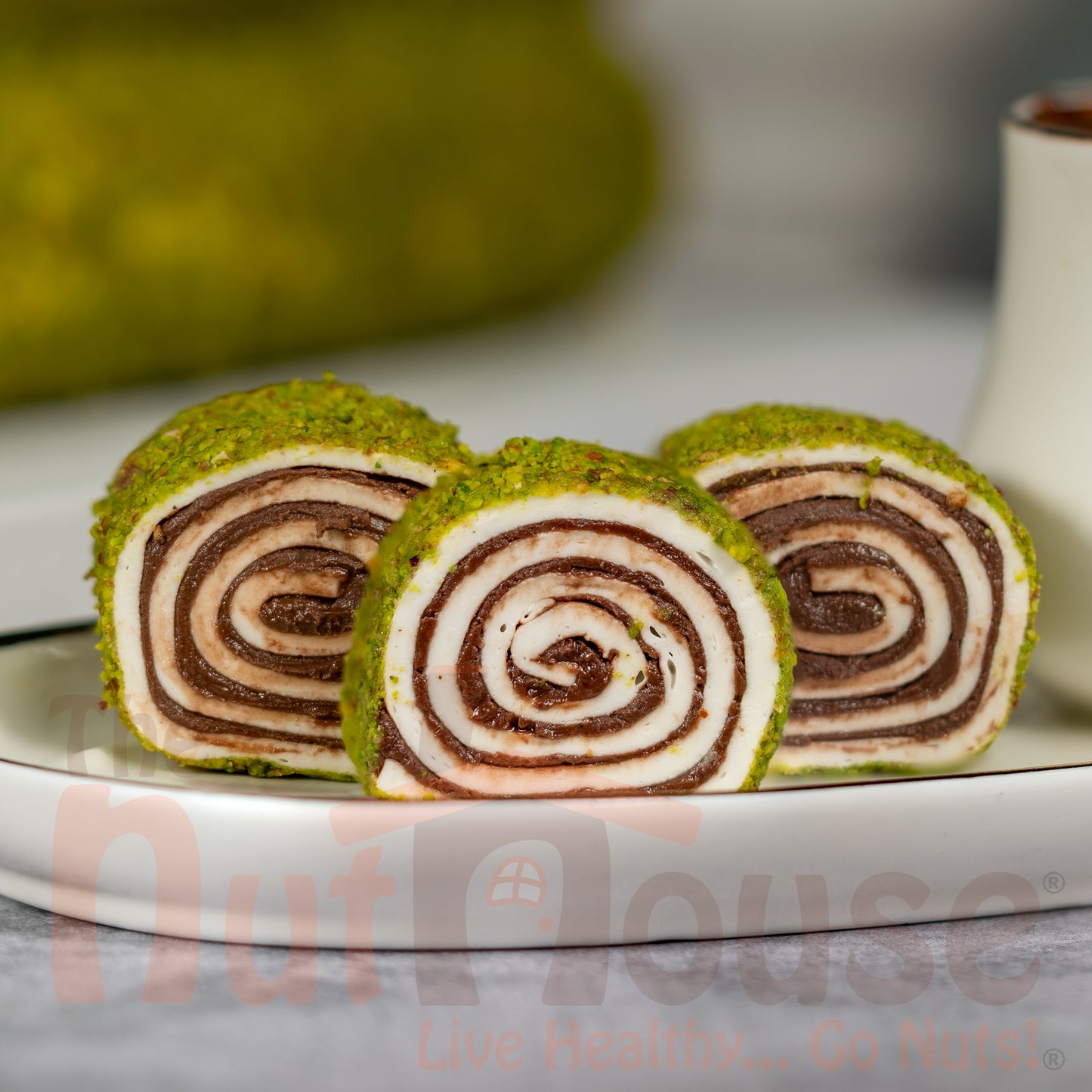 in Chocolate out Pistachio Wrap