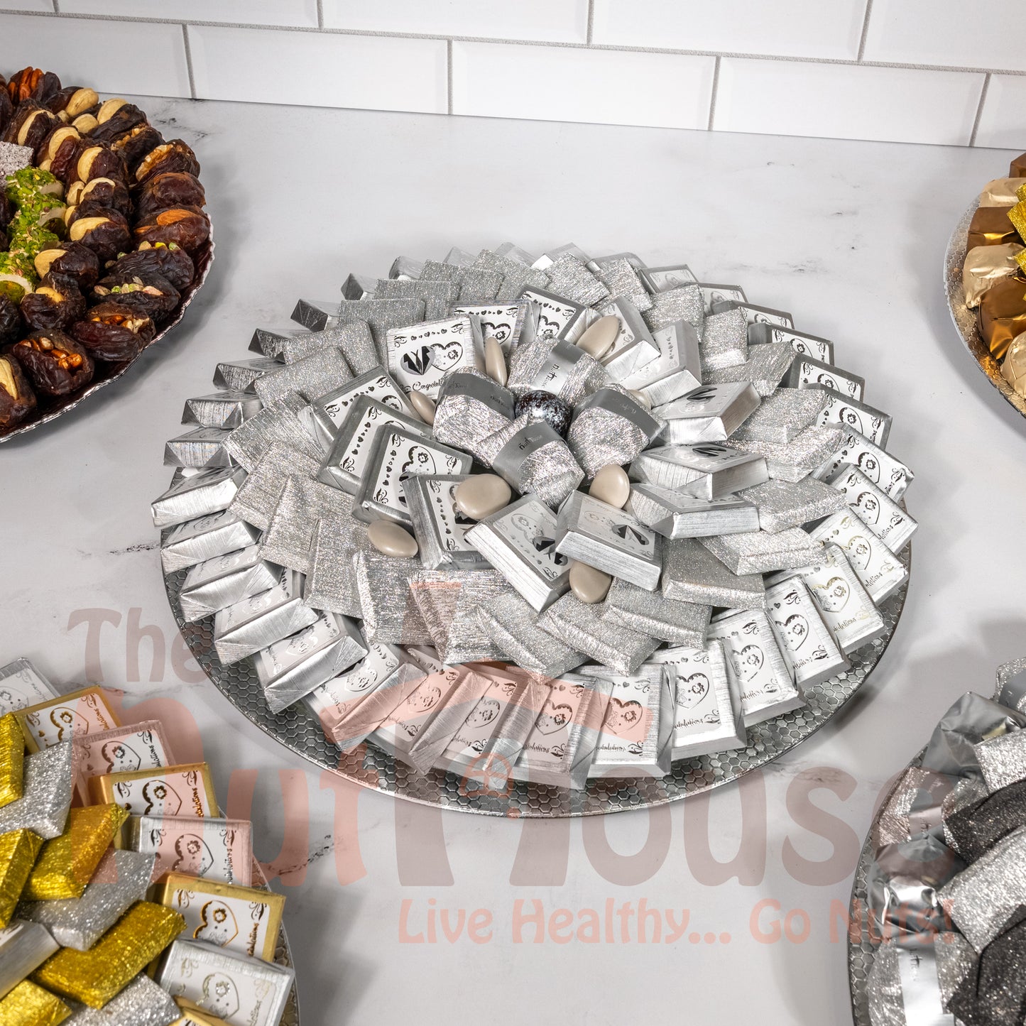 Wedding Chocolate Gift Tray (Silver)