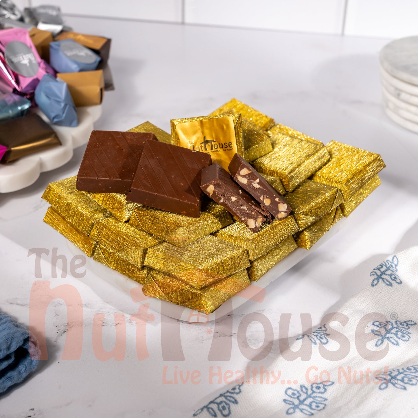 Chocolate Covered Crushed Nuts with Hazelnut Cream - GOLD