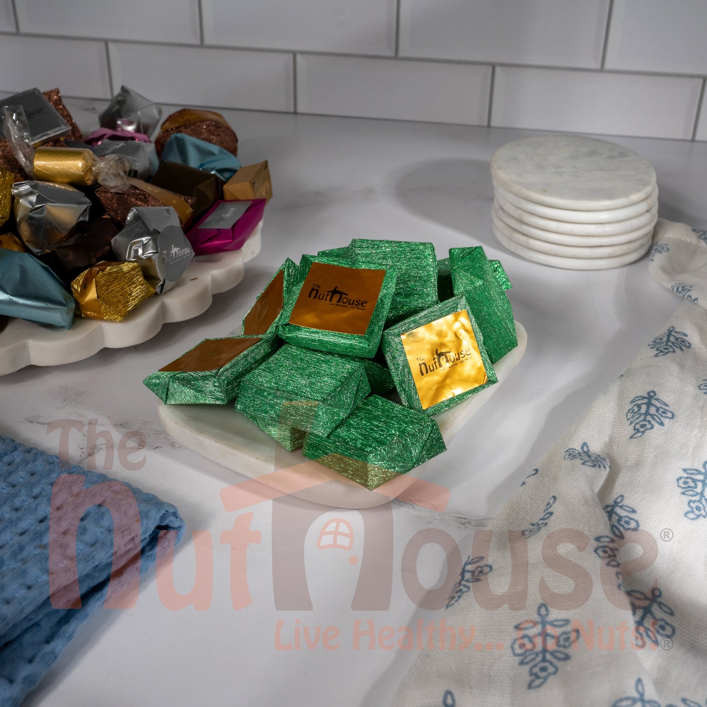 Chocolate Covered Pistachio Cream with Pistachio Pieces