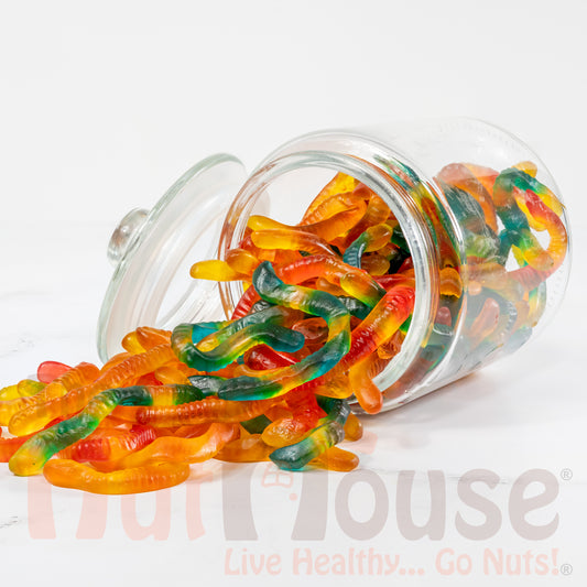 Colored Worms Halal Gummies