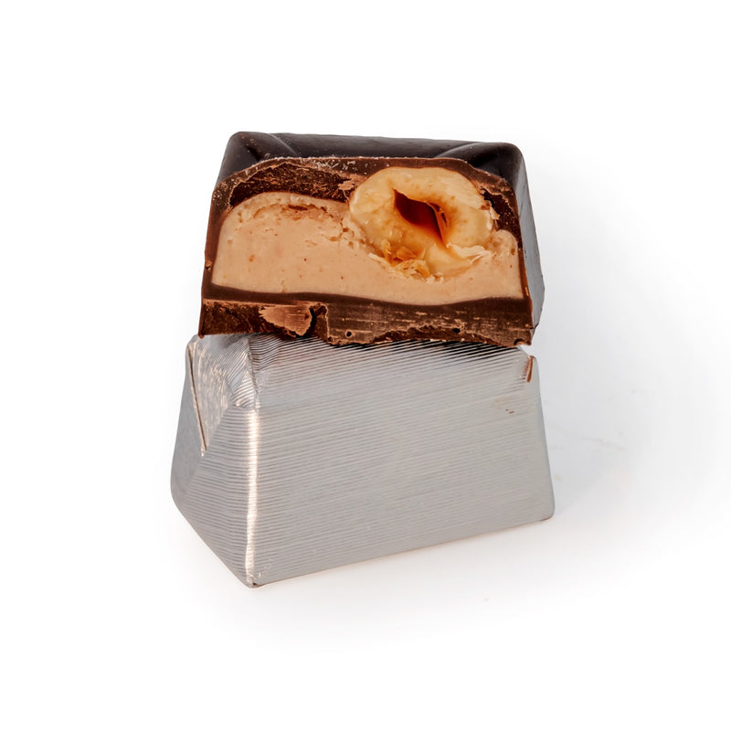 Dark Chocolate whole hazelnut Praline