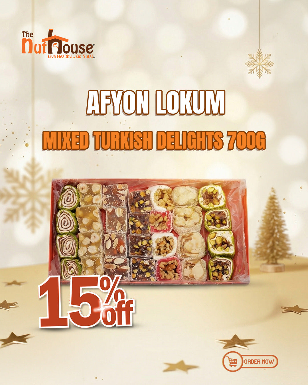 Afyon Lokum Mixed Turkish Delights 700g