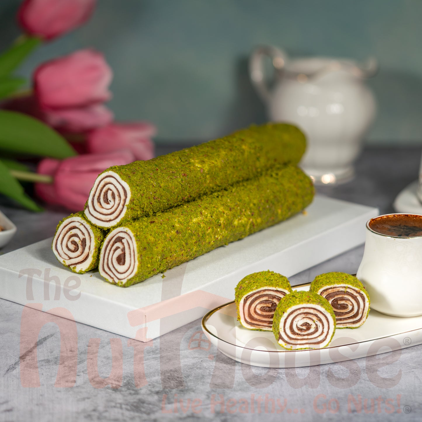 in Chocolate out Pistachio Wrap