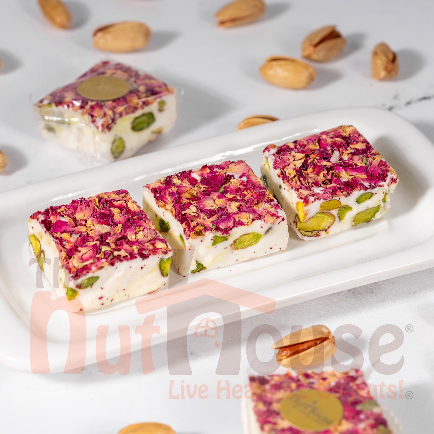 Rose Petal Covered Nougat