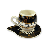 Designer black Turkish Coffee set 6pc(E1)