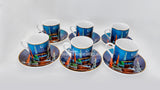 Ramadan light Blue coffee set (R2)