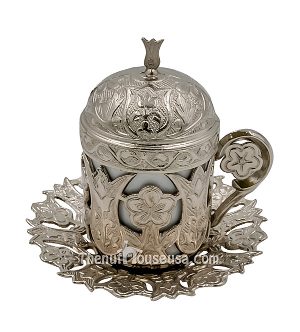 Silver Turkish Coffee set 24014