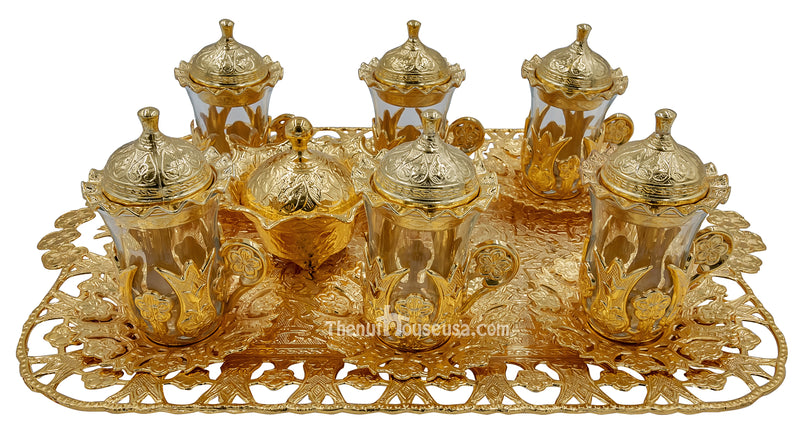 Gold Turkish Tea set 24006