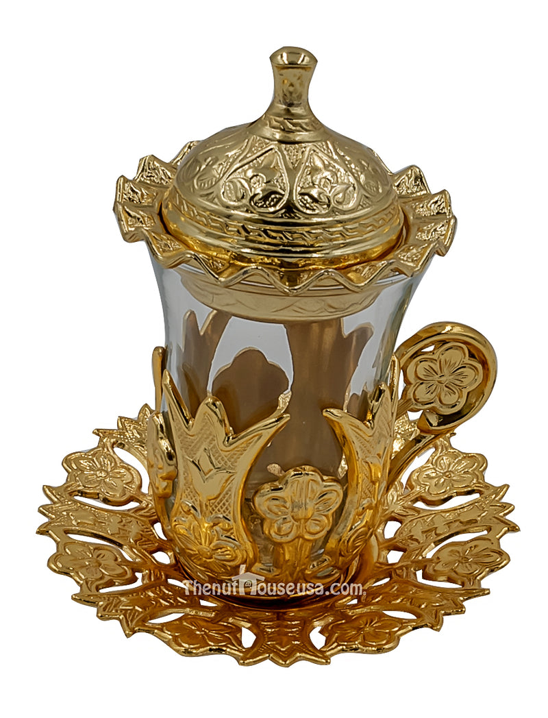 Gold Turkish Tea set 24038