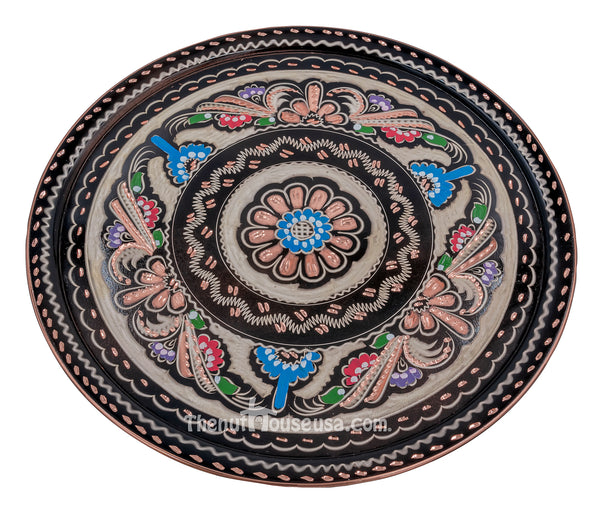 Turkish Handmade Copper Serving Tray 80017