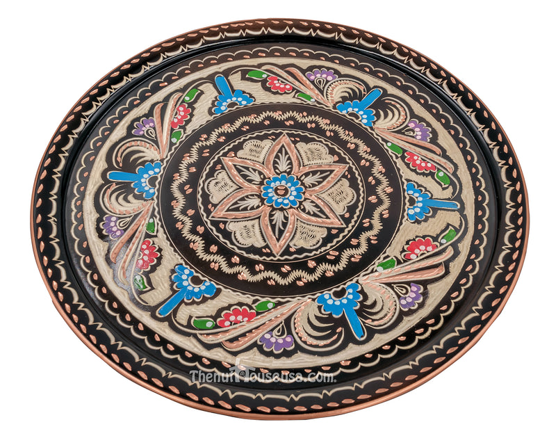 Turkish Handmade Copper Serving Tray 80016