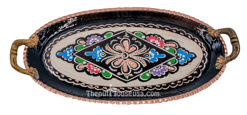 Turkish Handmade Copper Serving Tray 80013