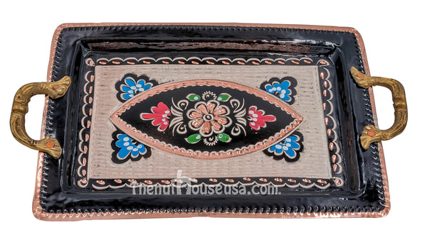 Turkish Handmade Copper Serving Tray 80012