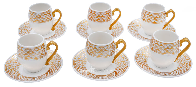 Designer 12 Turkish coffee set 6 pc (Y-1)