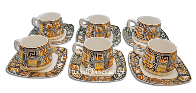 Designer 4 Turkish Coffee set 6pc  (T3)