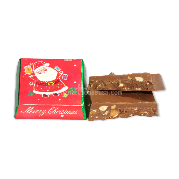 Christmas Santa Claus Chocolate Covered Crushed Nuts with Hazelnut Cream